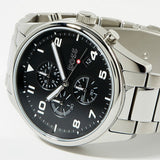  Shop Authentic Hugo Boss View Chronograph Black Dial Silver Steel Strap Watch For Men - 1514008 - Luxxuri