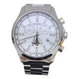  Shop Authentic Gucci G Timeless Chronograph White Dial Silver Steel Strap Watch For Men - YA126472 - Luxxuri