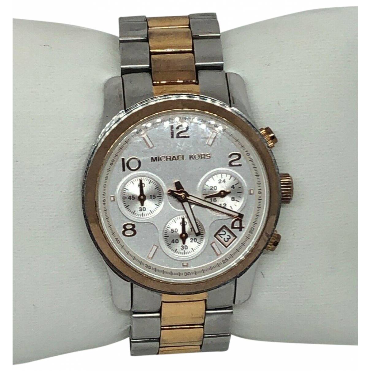  Shop Authentic Michael Kors Runway Silver Dial Two Tone Steel Strap Watch for Women - MK5315 - Luxxuri