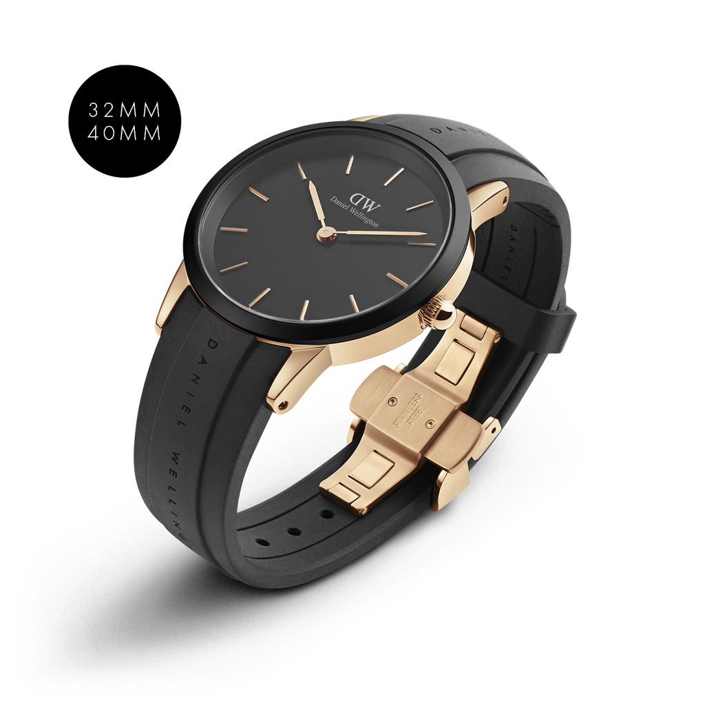  Shop Authentic Daniel Wellington Iconic Motion Black Dial Rubber Strap Watch For Women - DW00100426 - Luxxuri