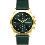  Shop Authentic Fossil Townsman Chronograph Green Dial Green Leather Strap Watch for Men - FS5599 - Luxxuri