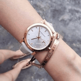  Shop Authentic Burberry The City Diamonds White Dial White Leather Strap Watch for Women - BU9130 - Luxxuri