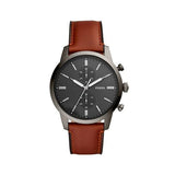  Shop Authentic Fossil Townsman Chronograph Gray Dial Brown Leather Strap Watch for Men - FS5522 - Luxxuri