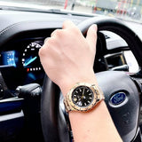  Shop Authentic Versace Hellenyium Quartz Black Dial Gold Steel Strap Watch For Men - VE3A00820 - Luxxuri