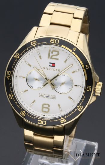  Shop Authentic Tommy Hilfiger Sport White Dial Gold Steel Strap Watch for Men - 1791365 - Luxxuri