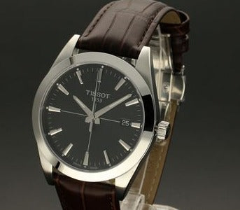  Shop Authentic Tissot Gentlemen Black Dial Brown Leather Strap Watch for Men - T127.410.16.051.01 - Luxxuri