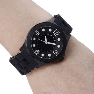 Marc Jacobs Pelly Black Dial Black Silicone Strap Watch for Women - MBM2507