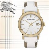  Shop Authentic Burberry The City White Dial White Leather Strap Watch for Women - BU9015 - Luxxuri