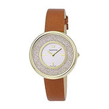  Shop Authentic Swarovski Crystalline Pure White Dial Brown Leather Strap Watch for Women - 5275040 - Luxxuri