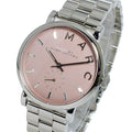 Marc Jacobs Baker Pink Dial Silver Steel Strap Watch for Women - MBM3280