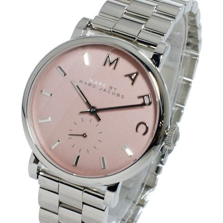  Shop Authentic Marc Jacobs Baker Pink Dial Silver Steel Strap Watch for Women - MBM3283 - Luxxuri