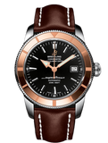  Shop Authentic Breitling Superocean Heritage 42mm Rose Gold Chronometer Black Dial Brown Leather Strap Mens Watch - U1732112 - Luxxuri