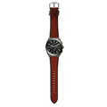 Fossil Everett Chronograph Grey Dial Brown Leather Strap Watch for Men - FS5799