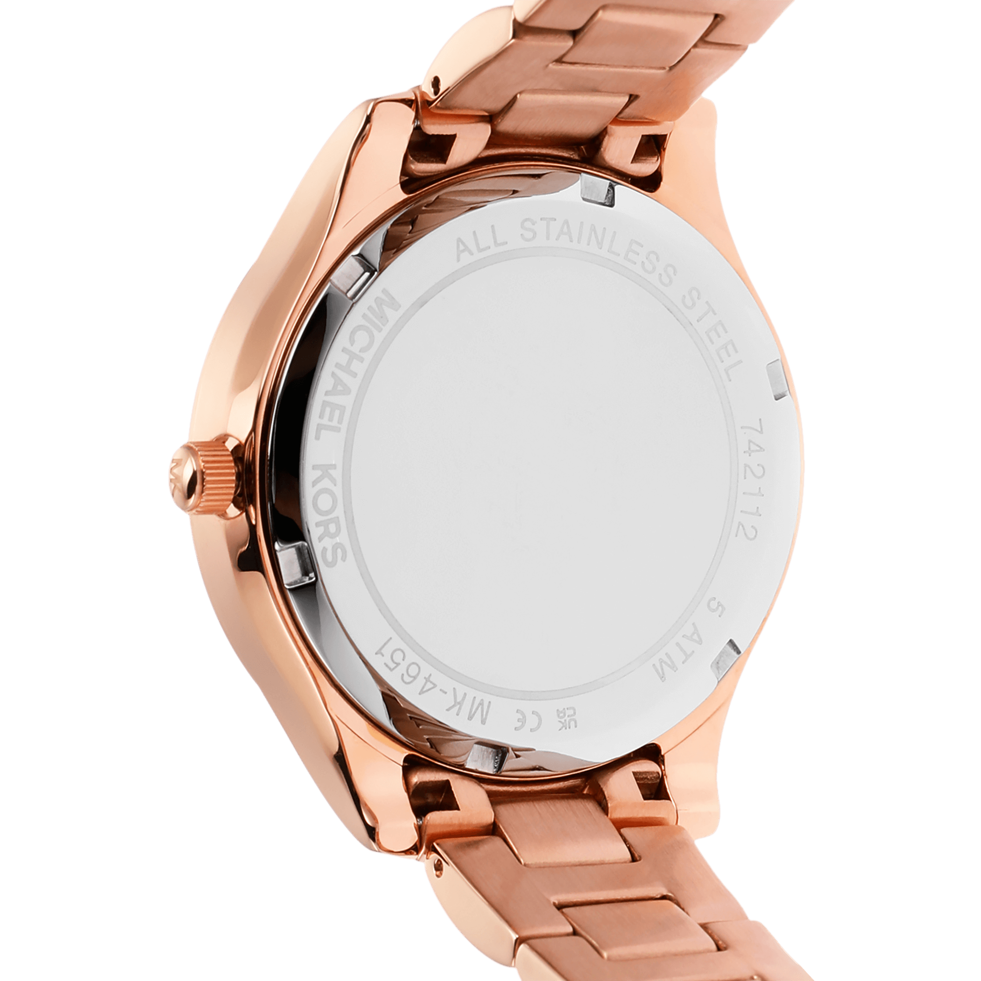 Michael Kors Liliane Three Hand Rose Gold Dial Rose Gold Steel Strap Watch For Women - MK4651