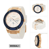  Shop Authentic Guess Jet Setter White Dial White Rubber Strap Watch for Women - W0564L1 - Luxxuri