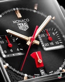  Shop Authentic Tag Heuer Monaco Automatic Chronograph Black Dial Black Leather Strap Watch for Men - CBL2180.FC6497 - Luxxuri