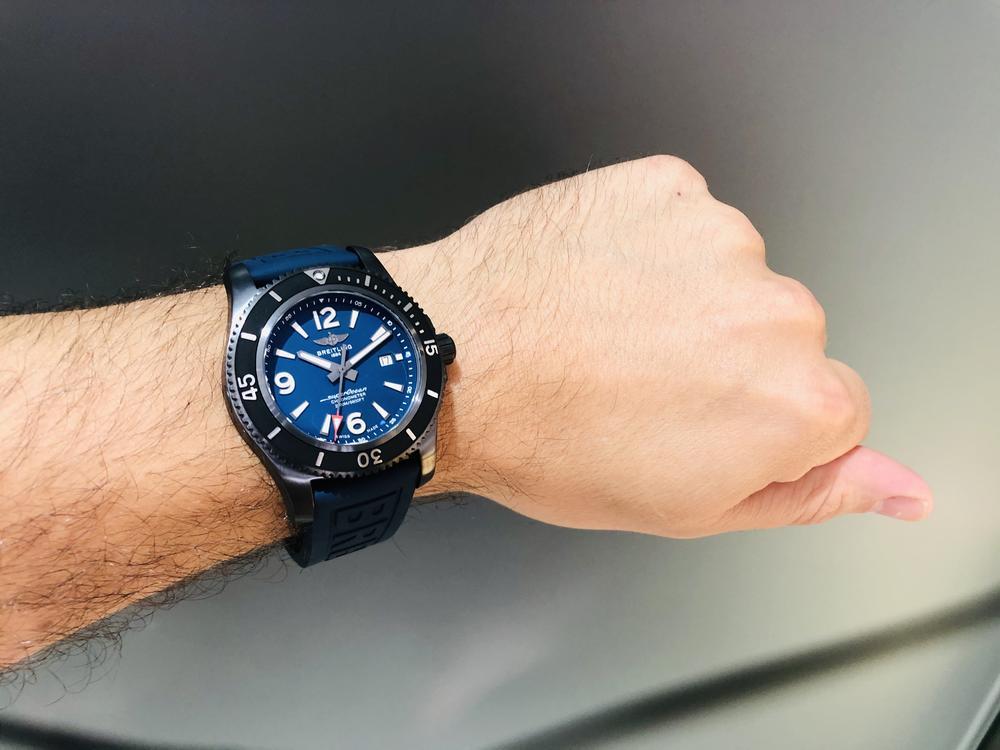  Shop Authentic Breitling Superocean Automatic 46mm Blue Dial Blue Rubber Strap Watch for Men - M17368D71C1S1 - Luxxuri