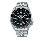  Shop Authentic Seiko 5 Sports Automatic GMT Black Dial Silver Steel Strap Watch For Men - SSK001K1 - Luxxuri