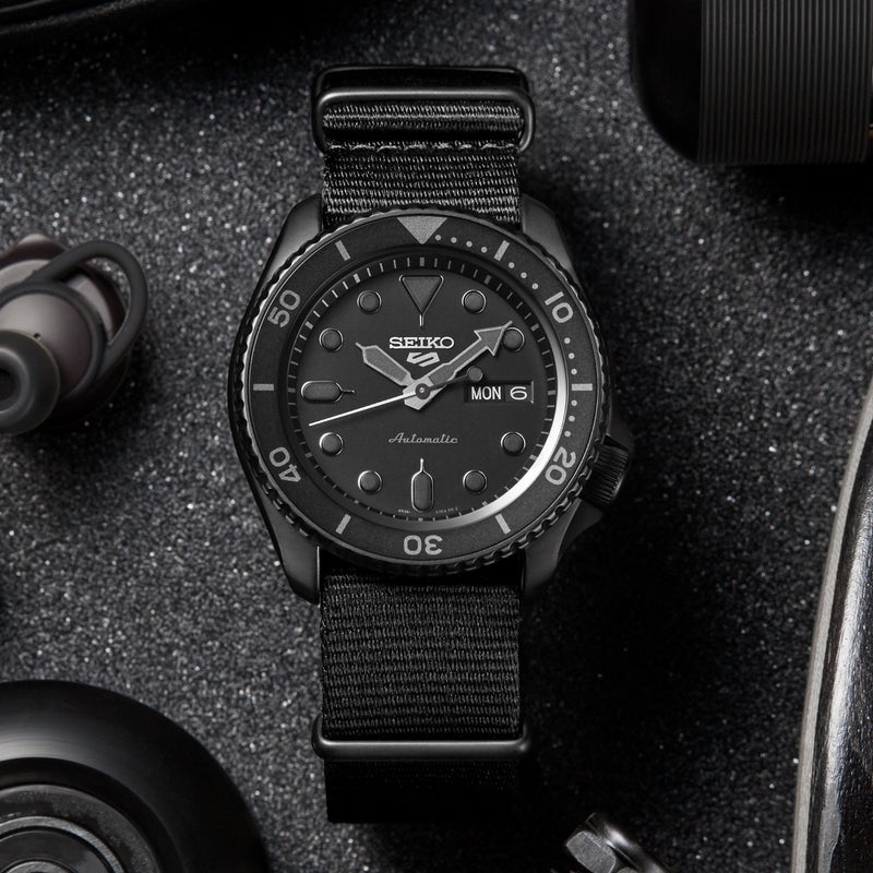  Shop Authentic Seiko 5 Sports Automatic Black Dial Black NATO Strap Watch For Men - SRPD79K1 - Luxxuri