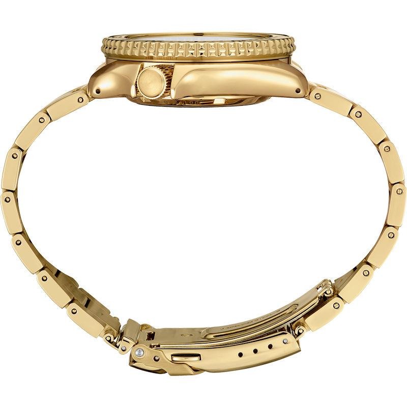  Shop Authentic Seiko 5 Sports HUF Limited Edition Green Dial Gold Steel Strap Watch For Men - SRPJ20 - Luxxuri