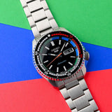  Shop Authentic Seiko 5 Sports SKX Series Regatta Timer Retro Blue Dial Silver Steel Strap Watch For Men - SRPK13K1 - Luxxuri