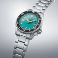 Seiko 5 Sports SKX Midi Automatic Teal Dial Silver Steel Strap Watch For Men - SRPK33K1