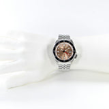  Shop Authentic Seiko 5 Sports GMT Thong Sia Limited Edition Brown Dial Silver Steel Strap Watch for Men - SSK043K1 - Luxxuri