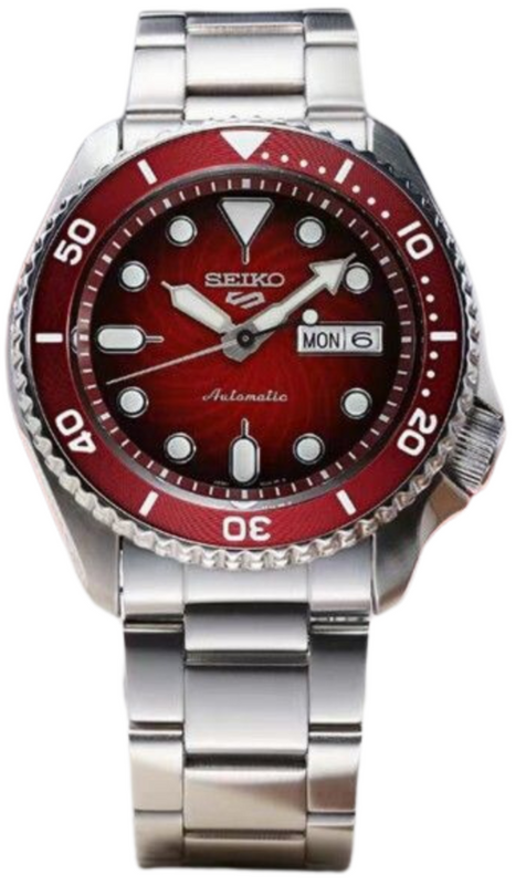  Shop Authentic Seiko 5 Sports Mechanical Limited Edition Red Dial Silver Steel Strap Watch For Men - SRPK63K1 - Luxxuri