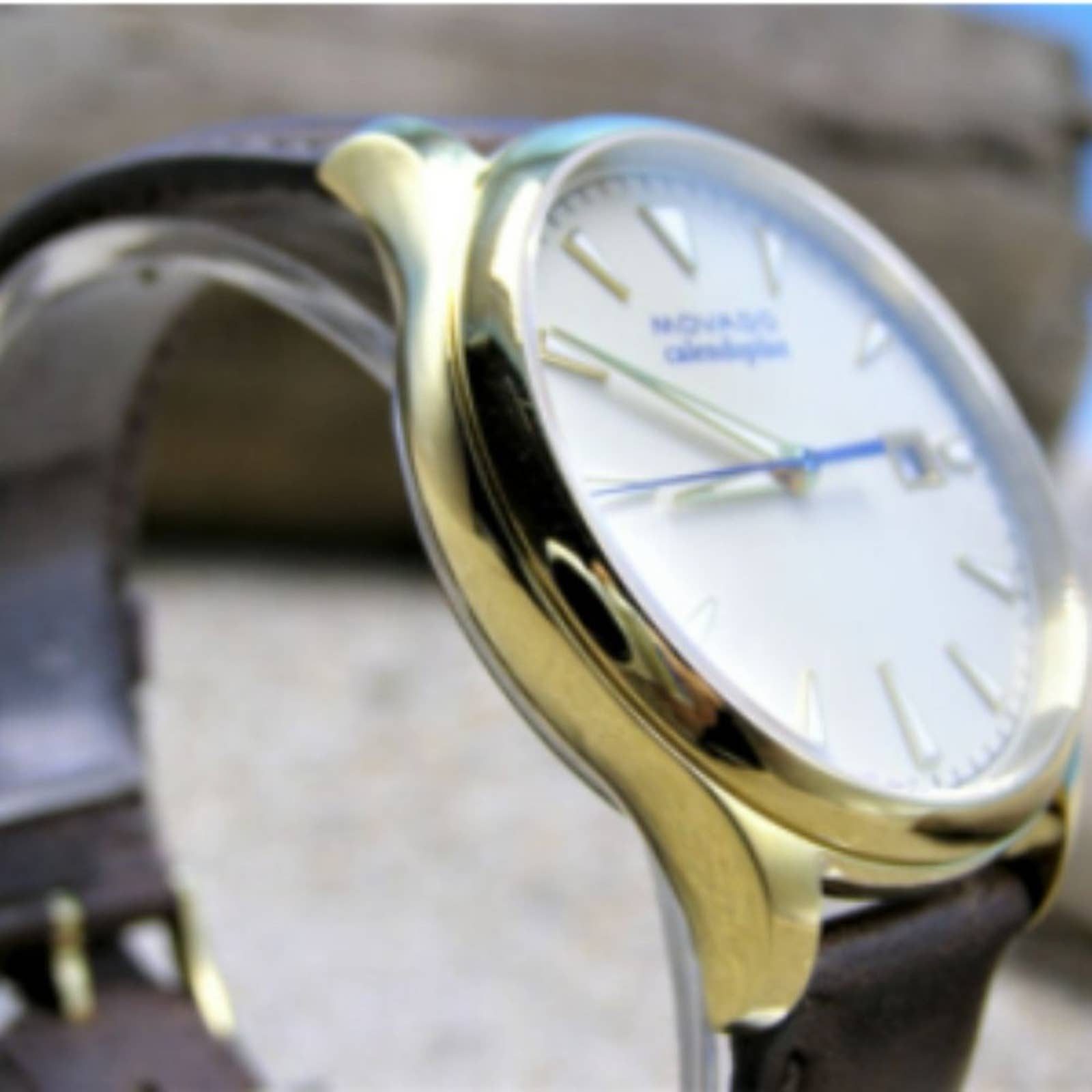  Shop Authentic Movado Heritage Calendoplan Beige Dial Brown Leather Strap Watch for Men - 3650003 - Luxxuri