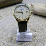  Shop Authentic Movado Heritage Calendoplan Beige Dial Brown Leather Strap Watch for Men - 3650003 - Luxxuri