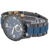  Shop Authentic Fossil Nate Chronograph Blue Dial Two Tone Steel Strap Watch for Men - JR1494 - Luxxuri