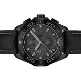  Shop Authentic Tag Heuer Aquaracer Automatic Chronograph Special Edition Titanium Grey Dial Black Leather Strap Watch for Men - CAY218B.FC6370 - Luxxuri