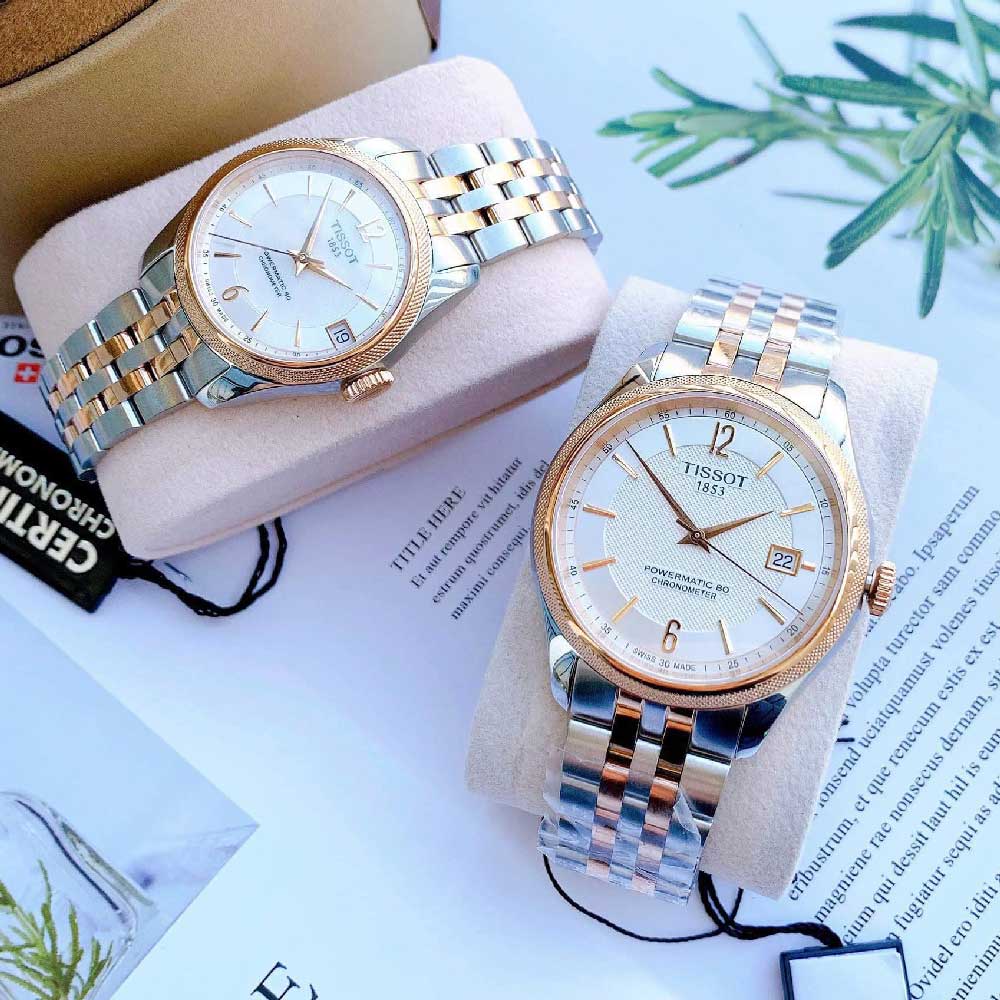  Shop Authentic Tissot Ballade Powermatic 80 Mother of Pearl Silver Dial Two Tone Steel Strap Watch For Women - T108.208.22.117.00 - Luxxuri