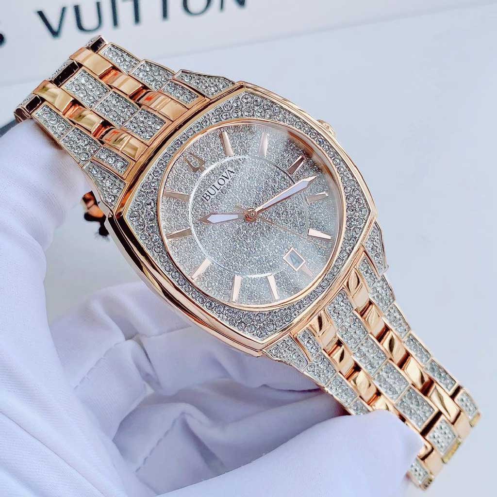  Shop Authentic Bulova Phantom Crystal Silver Dial Two Tone Steel Strap Watch for Men - 98B324 - Luxxuri