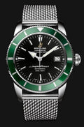  Shop Authentic Breitling Superocean Heritage 42mm Chronograph Green Bezel Mens Watch - A1732136 - Luxxuri