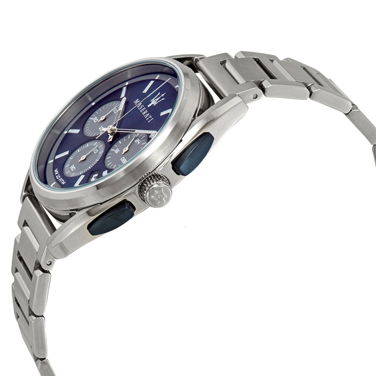  Shop Authentic Maserati Trimarano Chronograph Blue Dial Silver Steel Strap Watch For Men - R8873632004 - Luxxuri