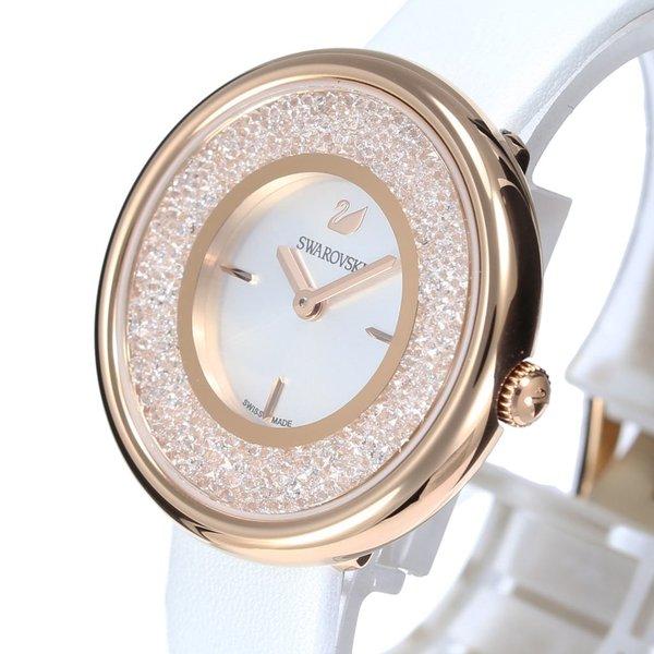  Shop Authentic Swarovski Crystalline Pure White Dial White Leather Strap Watch for Women - 5376083 - Luxxuri
