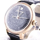  Shop Authentic Swarovski Crystalline Hours Black Dial Black Leather Strap Watch for Women - 5295377 - Luxxuri