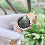  Shop Authentic Swarovski Octea Nova Black Dial Rose Gold Mesh Bracelet Watch for Women - 5430424 - Luxxuri