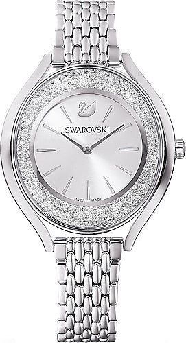  Shop Authentic Swarovski Crystalline Aura Silver Dial Silver Steel Strap Watch for Women - 5519462 - Luxxuri