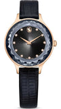  Shop Authentic Swarovski Octea Nova Black Dial Black Leather Strap Watch for Women - 5650033 - Luxxuri