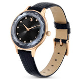  Shop Authentic Swarovski Octea Nova Black Dial Black Leather Strap Watch for Women - 5650033 - Luxxuri