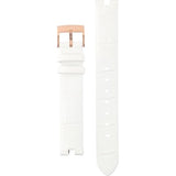  Shop Authentic Swarovski Crystal Frost Silver Dial White Leather Strap Watch for Women - 5484070 - Luxxuri