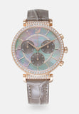  Shop Authentic Swarovski Passage Chrono Grey Dial Grey Leather Strap Watch for Women - 5580348 - Luxxuri