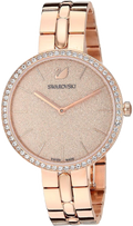 Swarovski Cosmopolitan Diamond Powder Gold Dial Rose Gold Steel Strap Watch for Women - 5517800