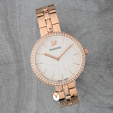  Shop Authentic Swarovski Cosmopolitan Diamond Powder Silver Dial Rose Gold Steel Strap Watch for Women - 5517803 - Luxxuri