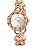  Shop Authentic Swarovski Crystal Flower Silver Dial Rose Gold Steel Strap Watch for Women - 5547626 - Luxxuri