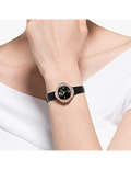  Shop Authentic Swarovski Crystalline Pure Black Dial Black Leather Strap Watch for Women - 5275043 - Luxxuri