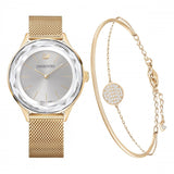  Shop Authentic Swarovski Octea Nova Silver Dial Gold Mesh Bracelet Watch for Women - 5430417 - Luxxuri