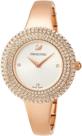 Swarovski Crystal Rose Silver Dial Rose Gold Steel Strap Watch for Women - 5484073